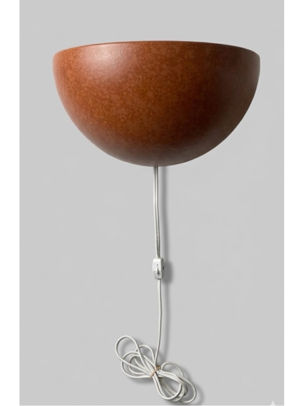 Vintage Ceramic MCM Brown Half-Sphere Balloon Style Wall Corded Sconce 18”x6” - Picture 3 of 17